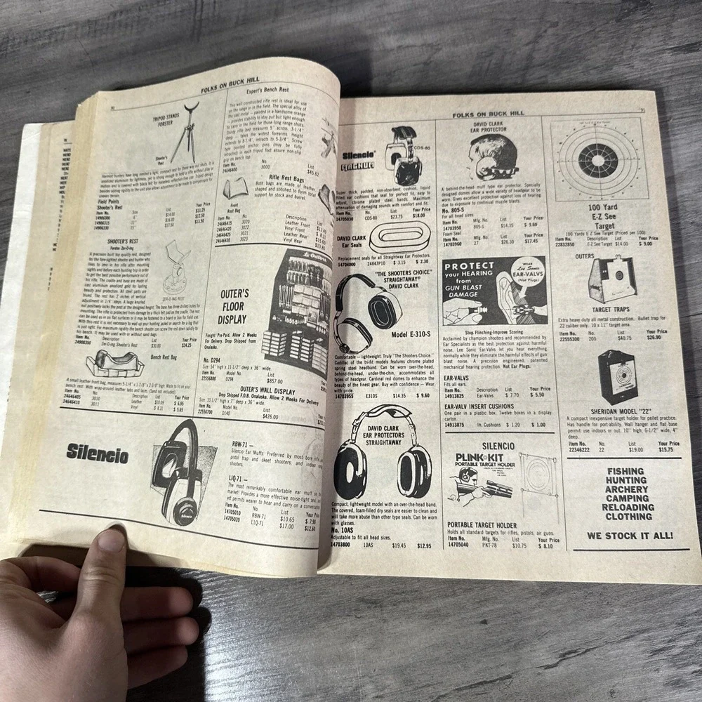Vintage 1980s Folks on Buck Hill FOBH Sporting Goods Outdoor Catalog Hunting